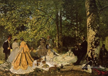 Déjeuner sur l’herbe Claude Monet Peinture à l'huile